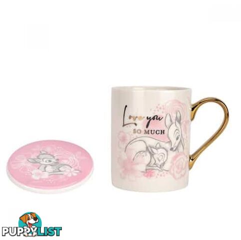 DISNEY MUG & COASTER SET - BAMBI LOVE - Widdop - 5017224920705