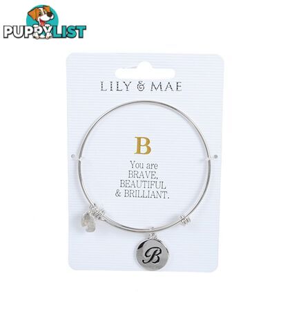 Personalised Bangle with Silver Charm â B