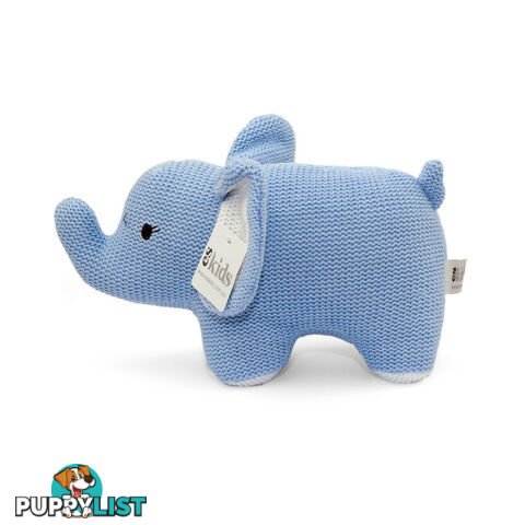 ES Kids - Blue Knitted Elephant Rattle