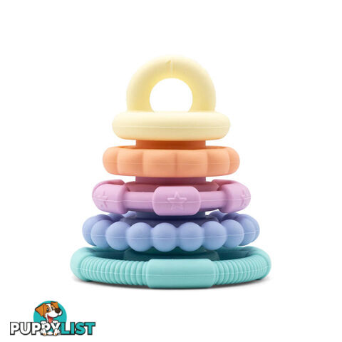 Rainbow Stacker and Teether Toy - Pastel - Jellystone Designs - 9343900002967