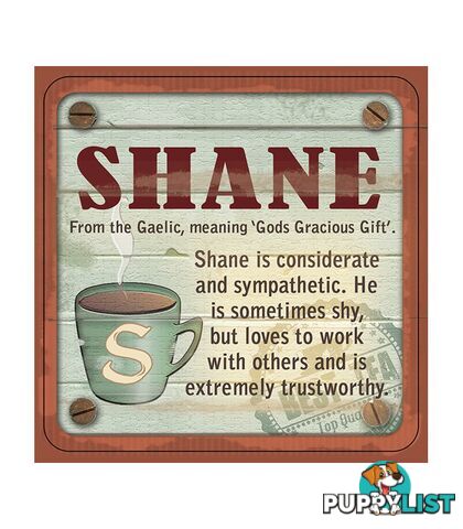 Personalised Cuppa Coasters - Shane