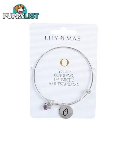 Personalised Bangle with Silver Charm â O