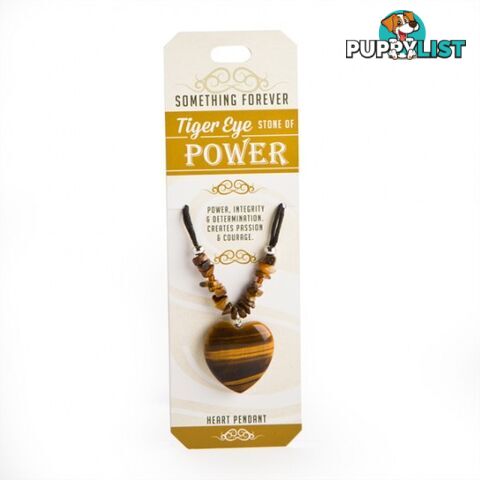 Something Forever â Tiger Eye Heart Pendant â Stone of Power