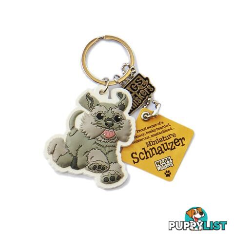 Wags & Whiskers Keyring - Miniature Schnauzer - History & Heraldry - 886767111902