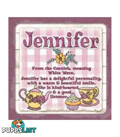 Personalised Cuppa Coasters - Jennifer