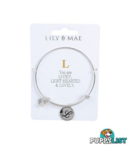 Personalised Bangle with Silver Charm â L