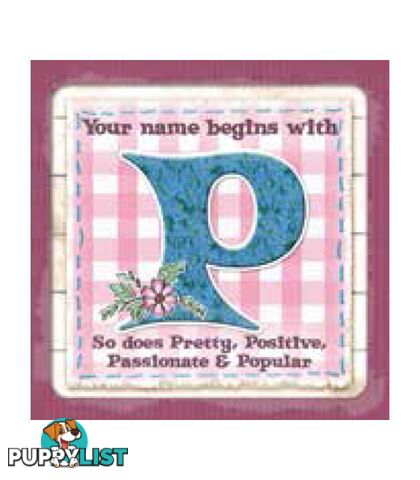 Personalised Cuppa Coasters - P (Female)