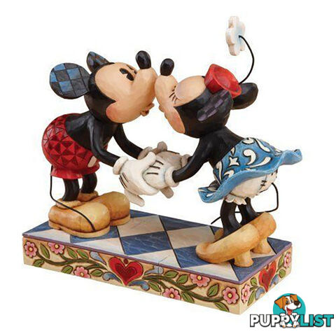 Disney Traditions - 16.5cm/6.5" Mickey & Minnie Kissing, Smooch For My Sweetie - Disney Traditions - 0028399220359