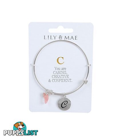 Personalised Bangle with Silver Charm â C