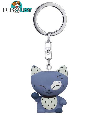 Mani The Lucky Cat Keychain â Dark Blue