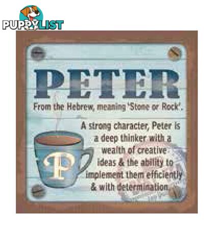 Personalised Cuppa Coasters - Peter