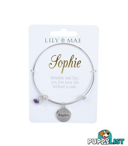 Personalised Bangle with Charm â Sophie