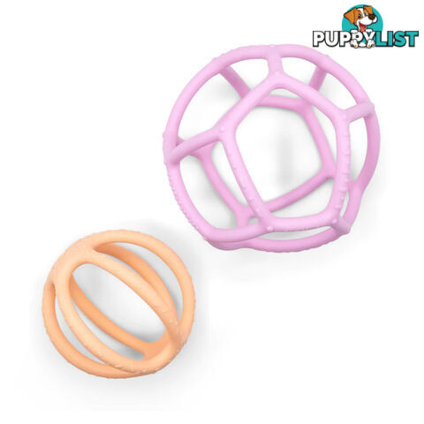 2 Pack Sensory Ball & Fidget Ball Bubblegum and Peach - Jellystone Designs - 9343900007269