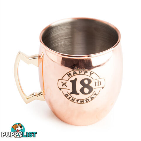 18th Moscow Mule Copper Mug - "Happy 18th Birthday"