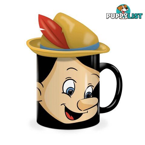 Disney Shaped Mug with Lid: Pinocchio - Disney Gifts - 5055453490439