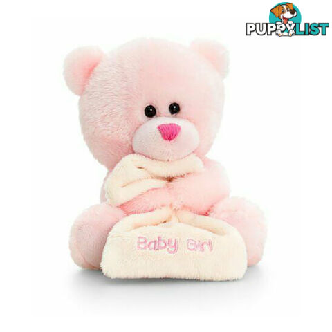 Keeltoys - Pipp The Bear With Blanket Plush - 14cm Pink