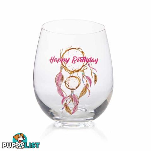 Happy Birthday Tallulah Dreamcatcher Stemless Glass - MDI - 9318051141919