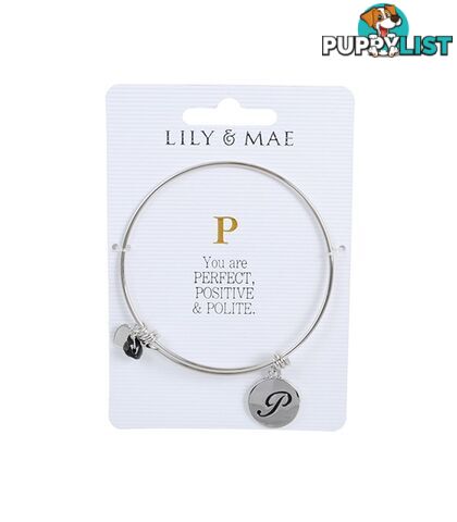 Personalised Bangle with Silver Charm â P