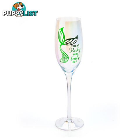 Tallulah Aurora Champagne Flute - Time To Party Our Tails Off