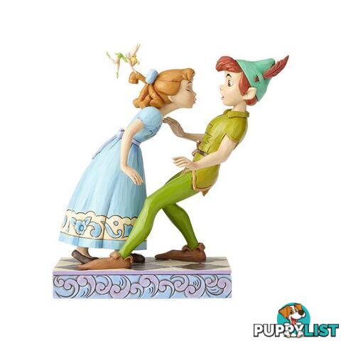 Jim Shore Disney Traditions - Peter Pan, Wendy & Tinker Bell - An Unexpected Kiss - Disney Traditions - 045544939805