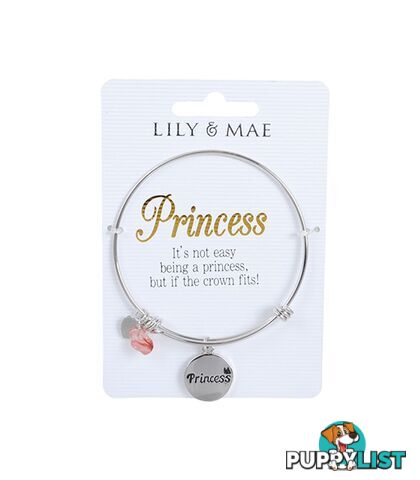 Personalised Bangle with Charm - Princess