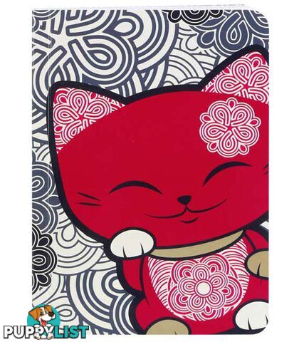 Mani The Lucky Cat â Small Notebook â Red (Cat026)