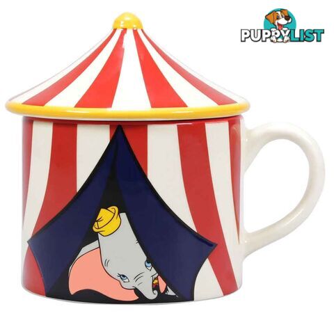 Disney Shaped Mug With Lid: Dumbo Circus - Disney Gifts - 5055453463242