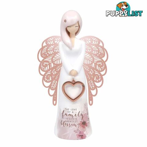 You Are An Angel Figurine -Â Family blessing (Pink) 175mm - You Are An Angel - 9316188091428