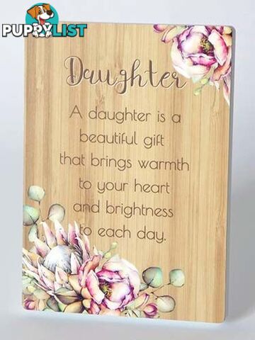 Bunch Of Joy Sentiment Plaque 18x13cm Daughter