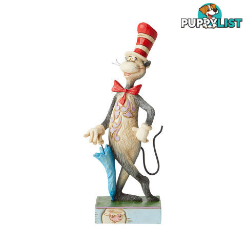 Dr Seuss by Jim Shore - 16.5cm Cat In The Hat With Umbrella - Dr Seuss by Jim Shore - 0028399217434