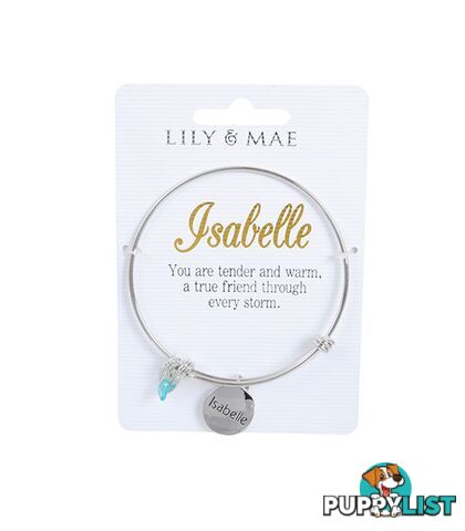 Personalised Bangle with Silver Charm â Isabelle