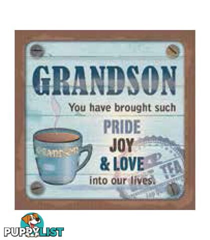 Personalised Cuppa Coasters - Grandson