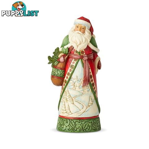 Heartwood Creek - Santa With Winter Scene Figurine - Enesco - 028399124602