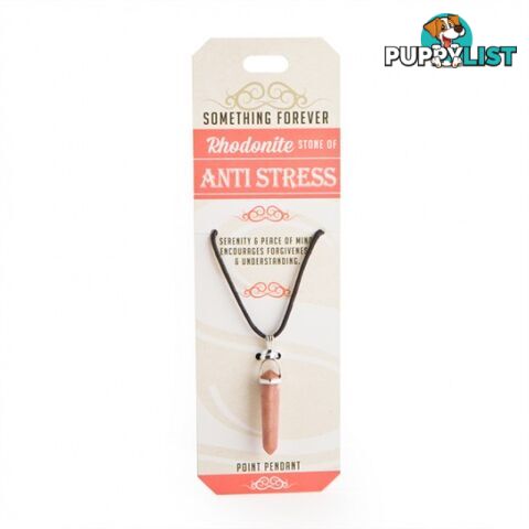 Something Forever â Rhodonite Point Pendant â Stone of Anti Stress