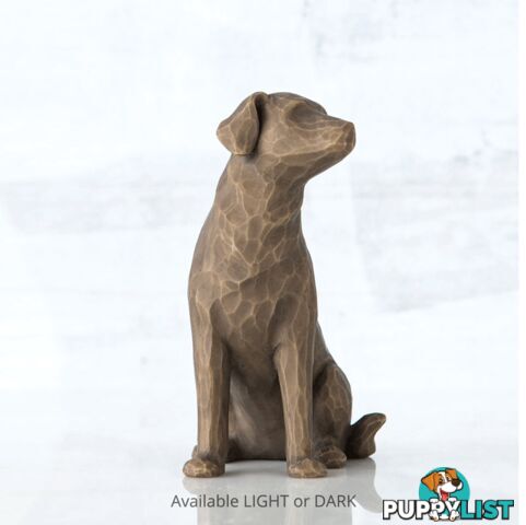 Willow Tree - Love my Dog (dark) Figurine - Always with me, full of personality! - Willow Tree - 638713432360