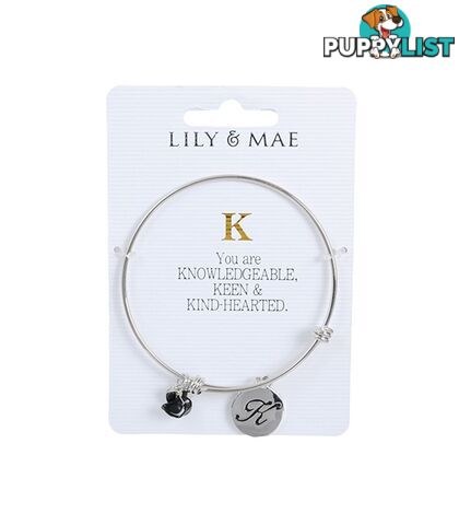 Personalised Bangle with Silver Charm â K