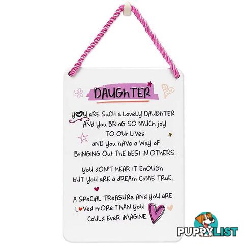 Inspired Words Plaque - Daughter - WPL - 5019278993506