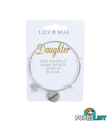 Personalised Bangle with Charm â Daughter