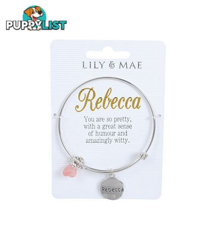 Personalised Bangle with Charm â Rebecca