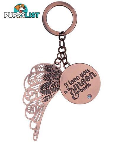 You Are An Angel Keychain - I Love You to Moon and Back