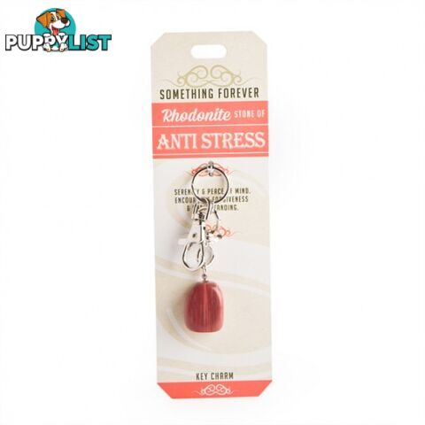 Something Forever â Rhodonite Key Charm â Stone of Anti Stress