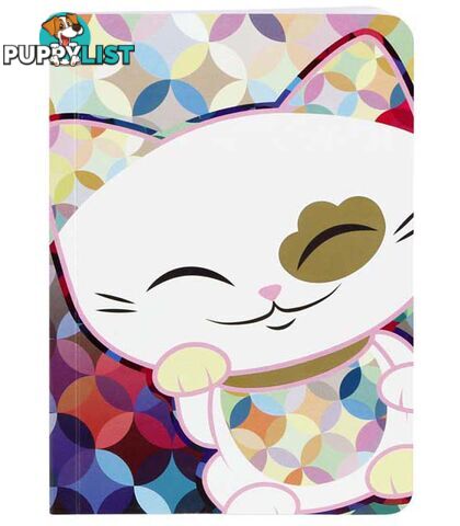 Mani The Lucky Cat â Small Notebook â White (Cat029)