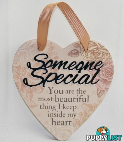 Reflective Words â Someone Special Sentiment Heart Hanger