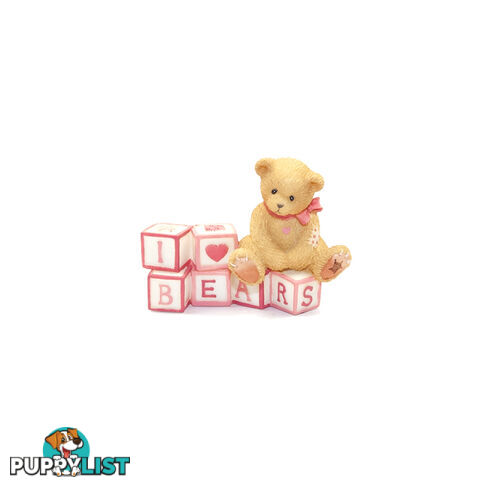 Cherished Teddies - Bear With "I Love Bears" Letters Figurine