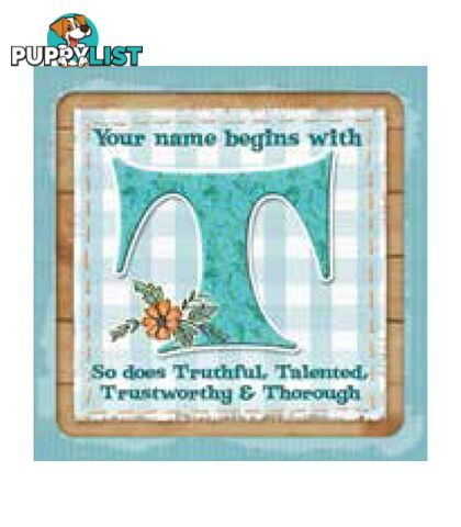 Personalised Cuppa Coasters - T (Female)