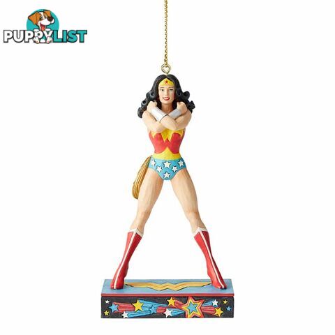 Jim Shore DC Comics - Wonder Woman Hanging Ornament - Enesco - 028399158263