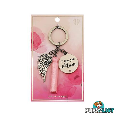 You Are An Angel Keychain Charm - I Love You Mum - The Aird Group - 9316188087643