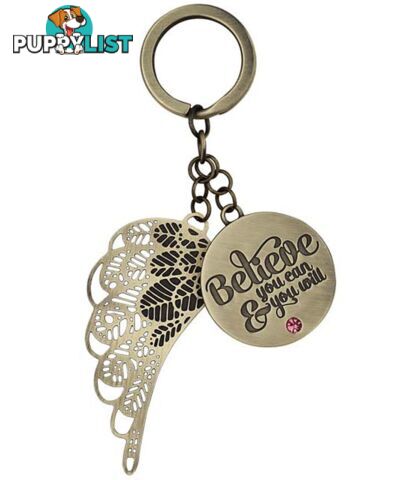 You Are An Angel Keychain - Believe You Can and You Will