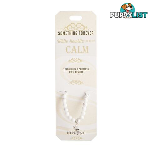 Something Forever â White Howlite Bead Bracelet â Stone of Calm