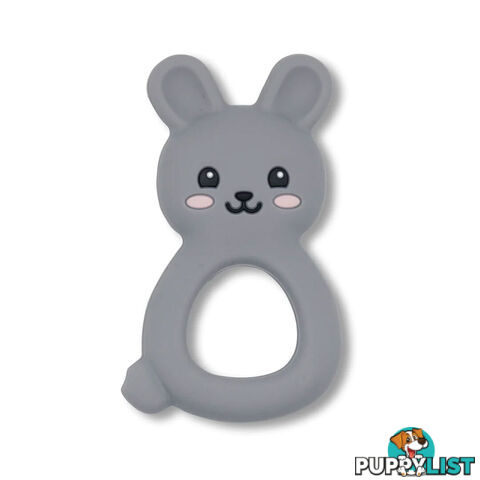 Jellies Bunny Teether Soft Grey - Jellystone Designs - 9343900003827